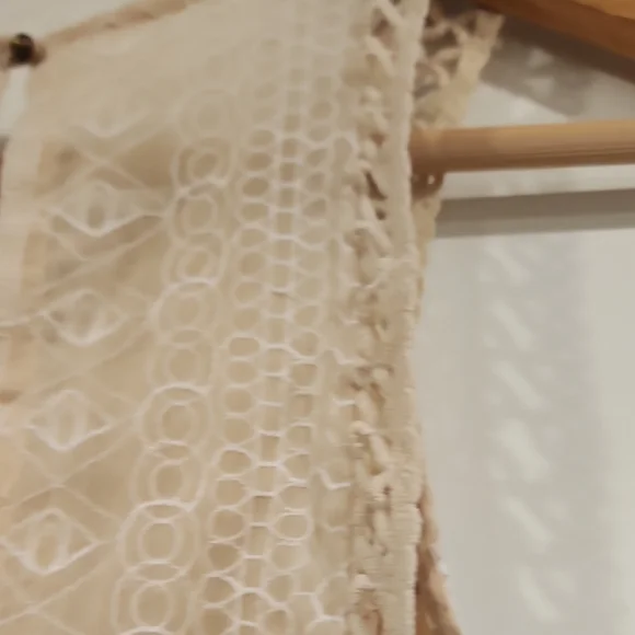 Free People Cream Lace Mini Dress - Picture 9 of 13